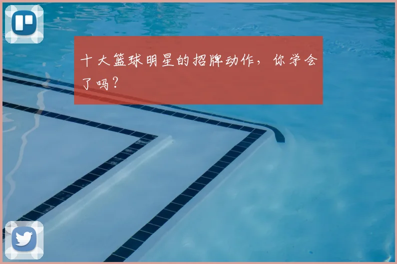 十大篮球明星的招牌动作，你学会了吗？
